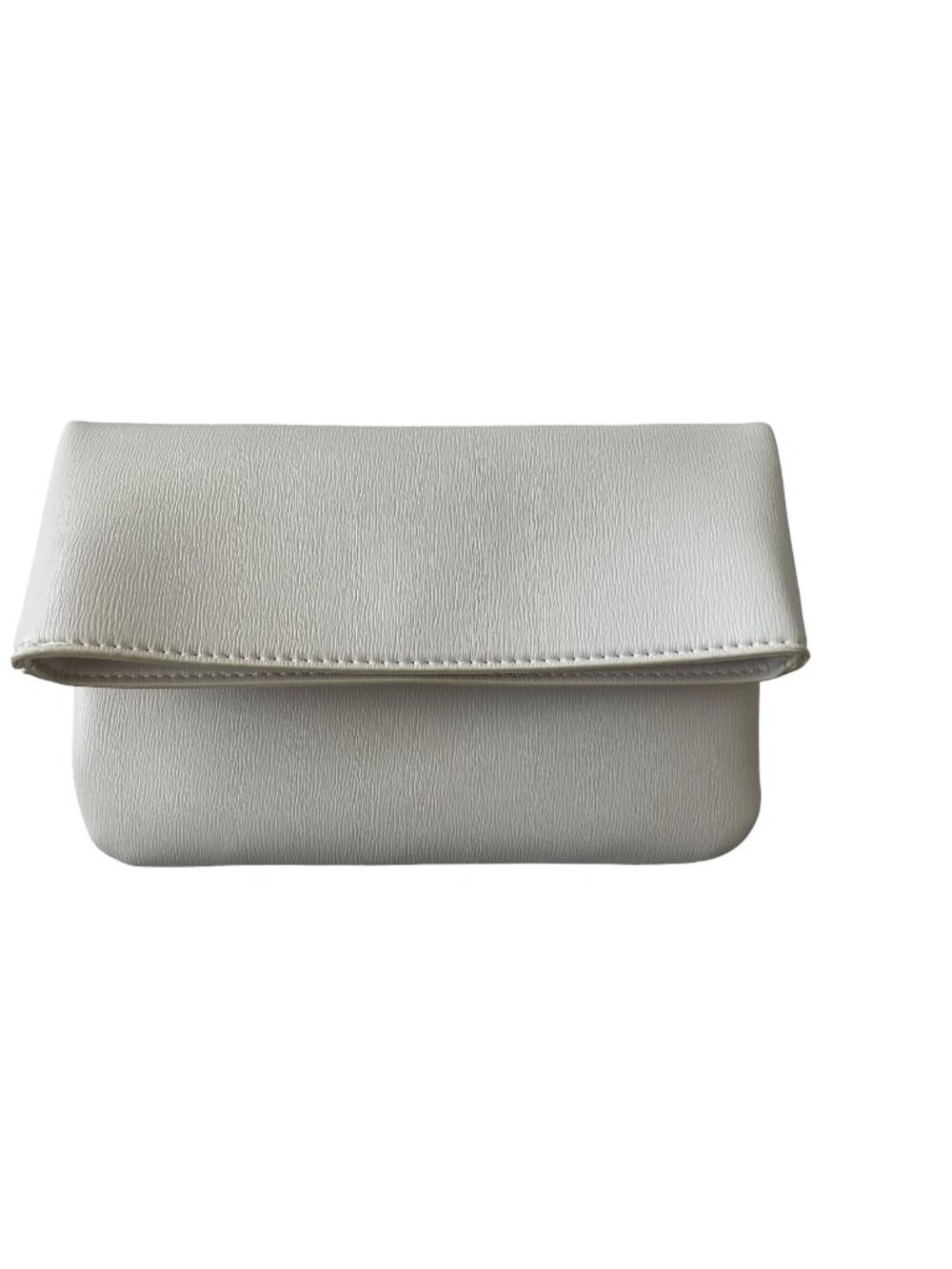 Neiman Marcus White Fold-Over Clutch